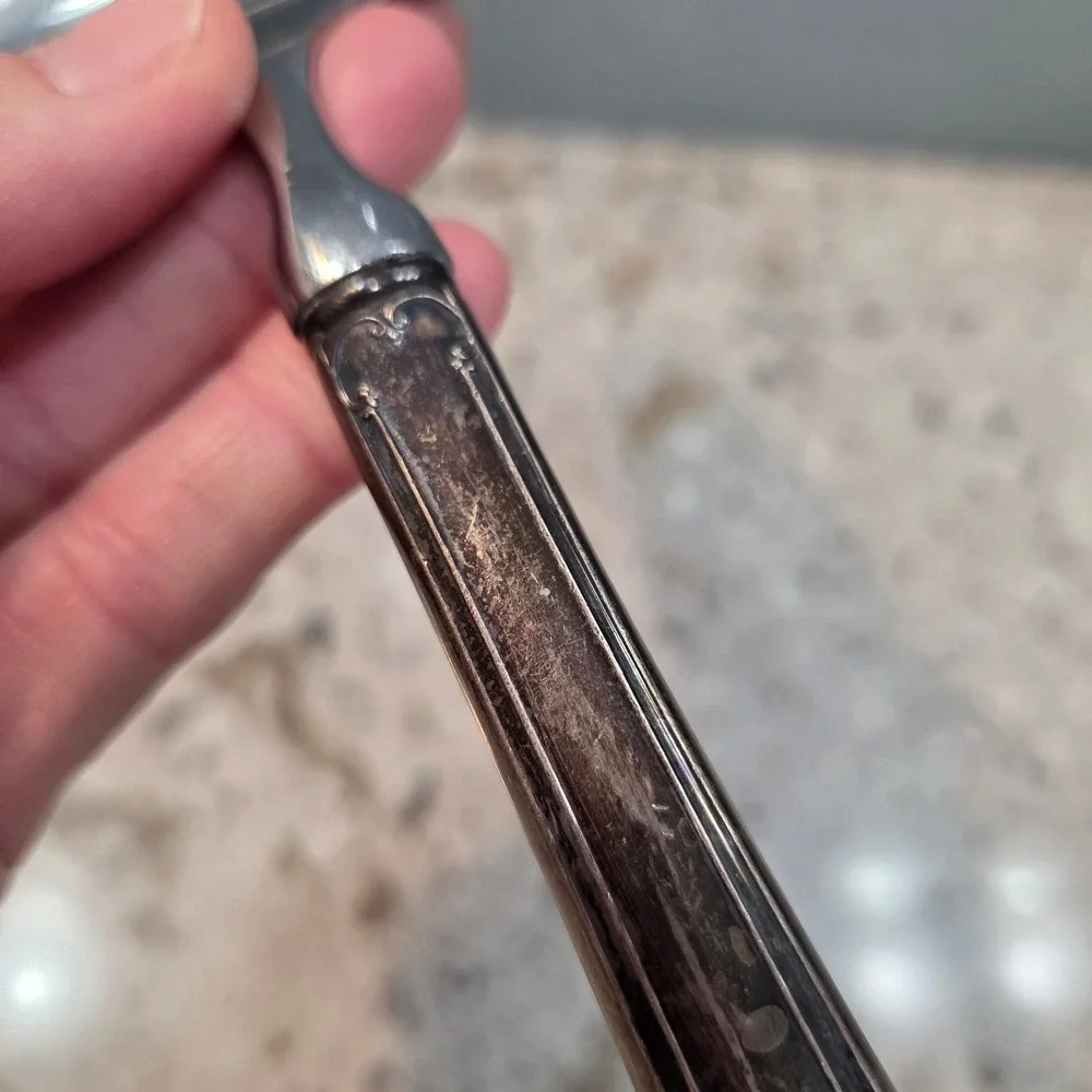 Towle Sterling Silver Handle Cake Pie Server Stainless‎ Blade Vintage Ornate